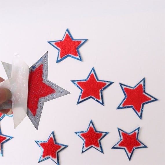 DIY Red Letter Chenille Patch