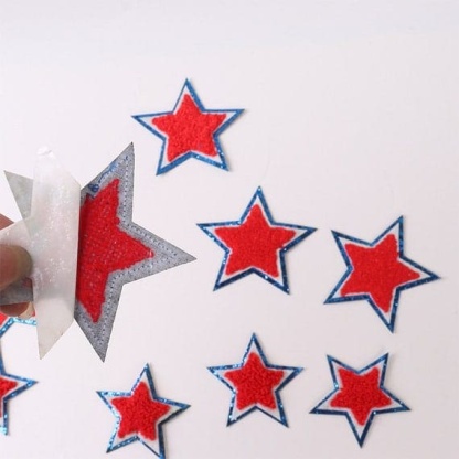 DIY Red Letter Chenille Patch