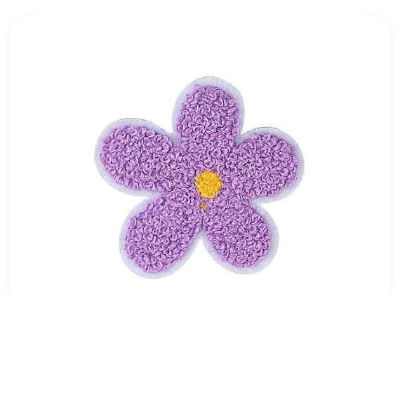 Flower Chenille Patch with purple