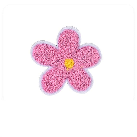 Flower Chenille Patch with pink