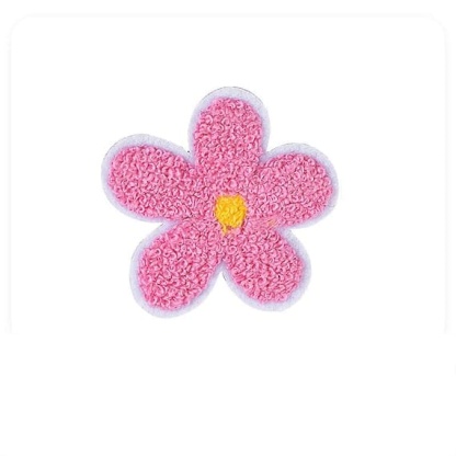 Flower Chenille Patch with pink