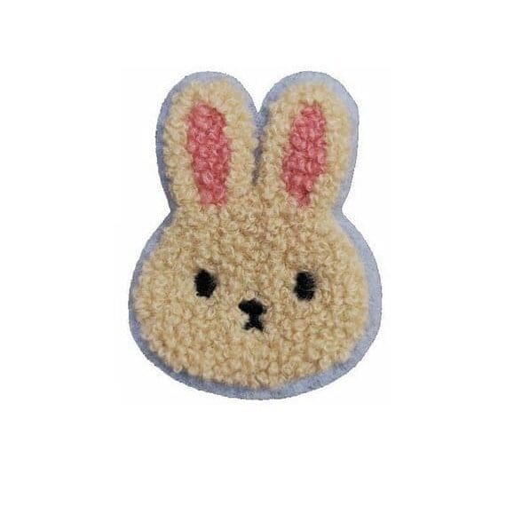 Sparkly animal chenille patch with cute rabbit design