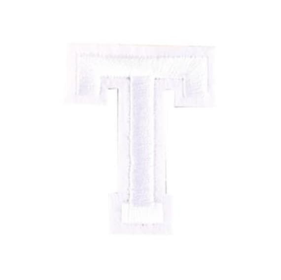 White Letter Chenille Patch