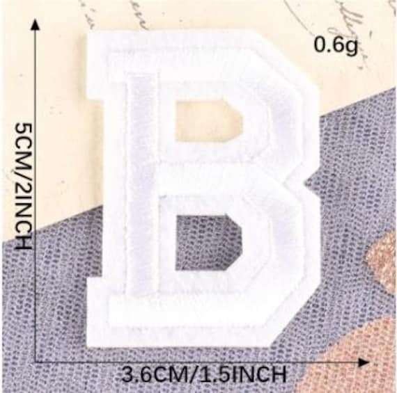 White Letter Chenille Patches.