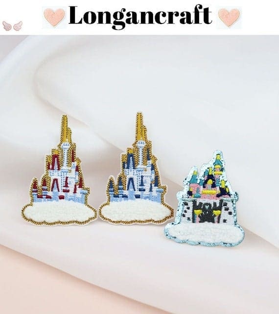 Castle Glitter Chenille Patches.