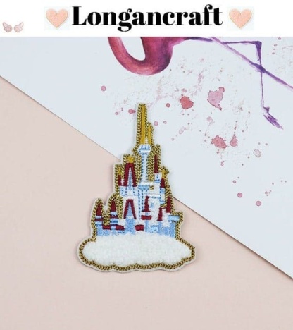 Castle Glitter Chenille Patch