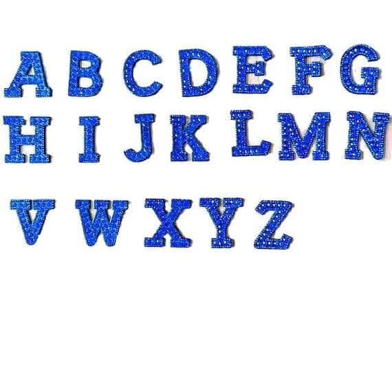 Blue Rhinestone Patch