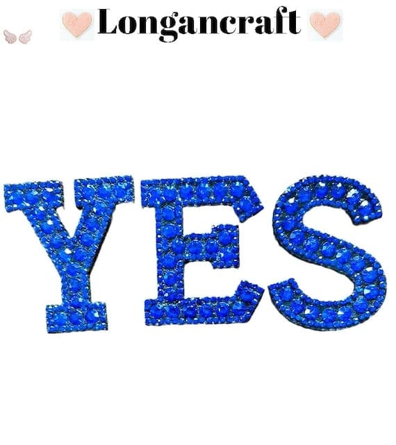 Blue Rhinestone Patch