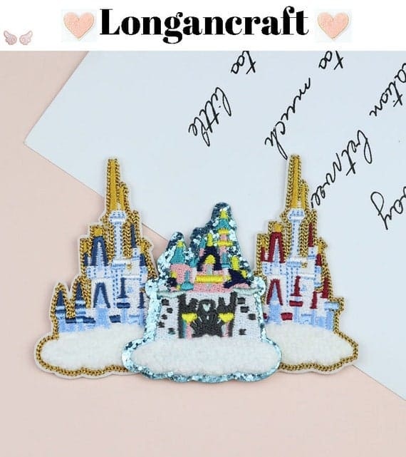 Castle Glitter Chenille Patch