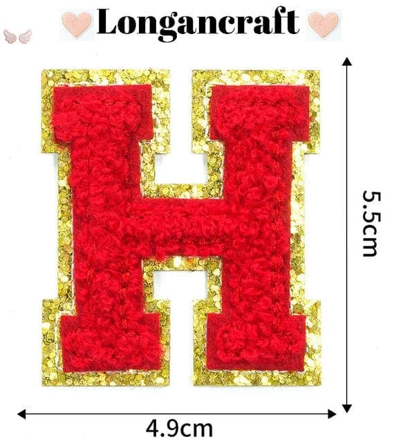 Red Letter Chenille Patch