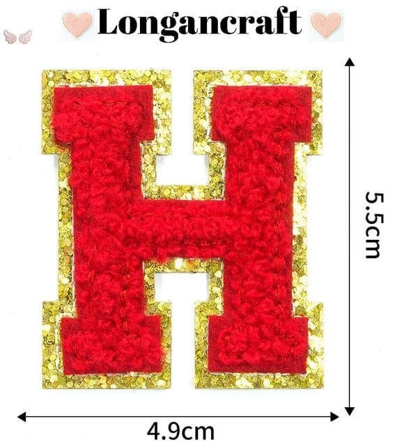 Red Letter Chenille Patch