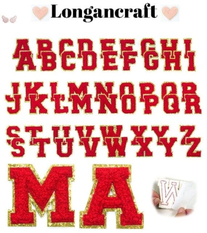 Red Letter Chenille Patch