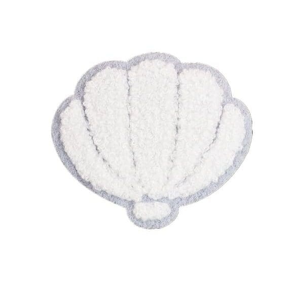 Shell Chenille Patch with white