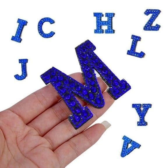 Blue Rhinestone Patch