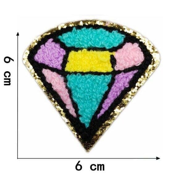 Rainbow Diamond Chenille Patch