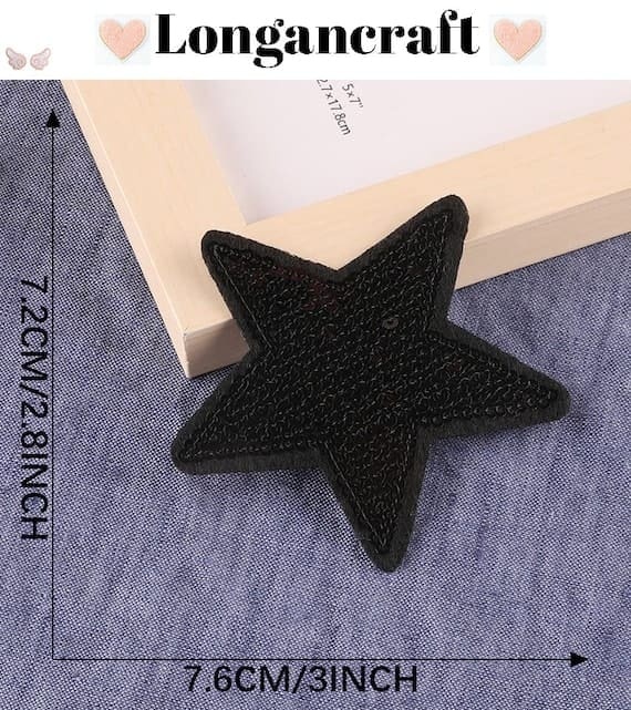 Star Glitter Sequin Patches