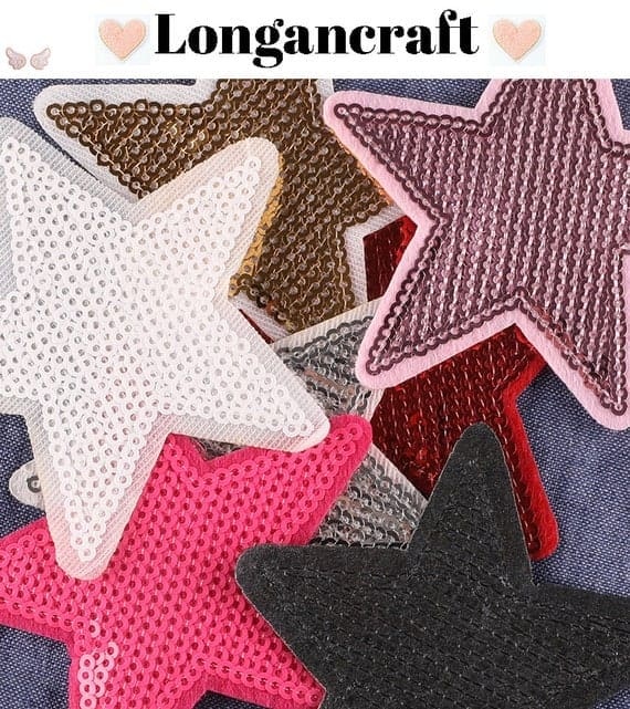 Star Glitter Sequin Patches