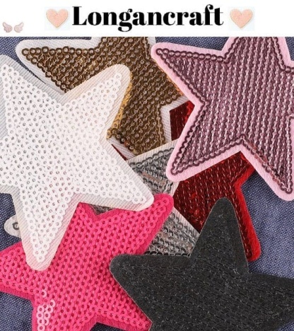 Star Glitter Sequin Patches