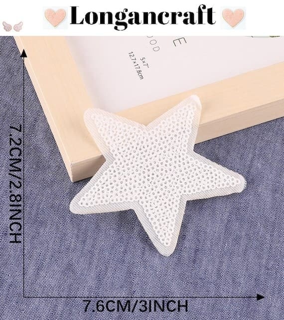 Star Glitter Sequin Patches