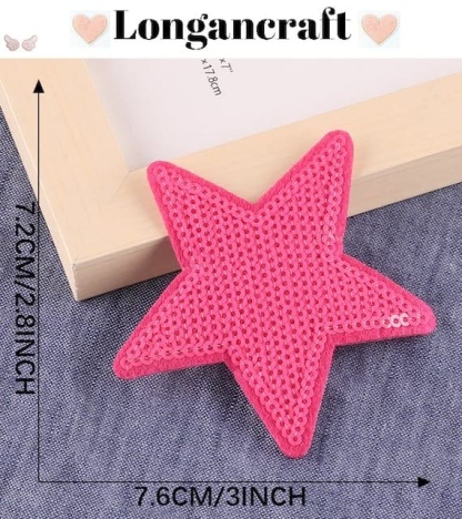 Star Glitter Sequin Patches