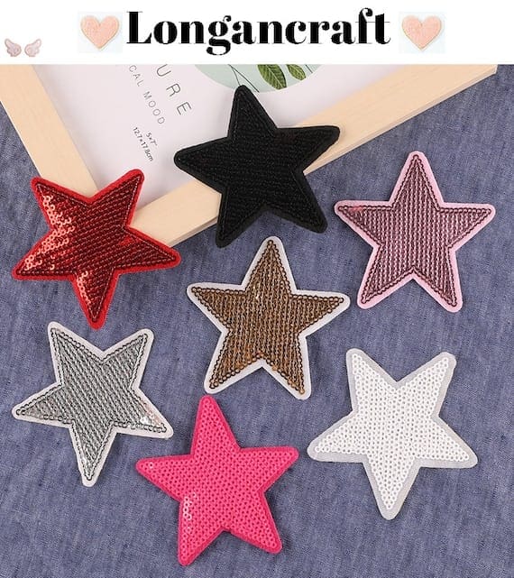 Star Glitter Sequin Patches