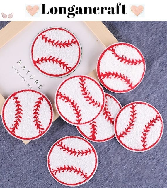 Six Baseball Iron On Patches