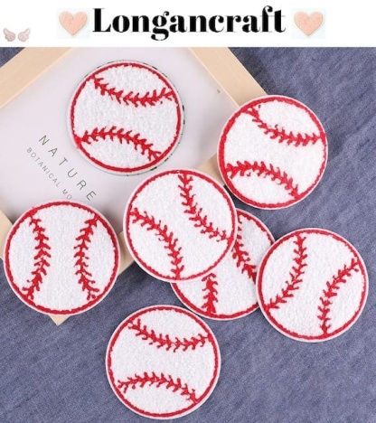 Six Baseball Iron On Patches