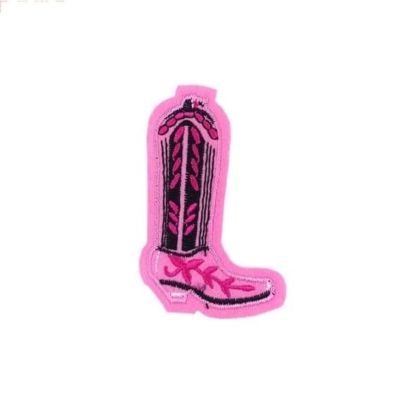 A pink cowboy boot