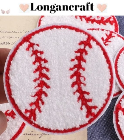 baseball embroidered patch.