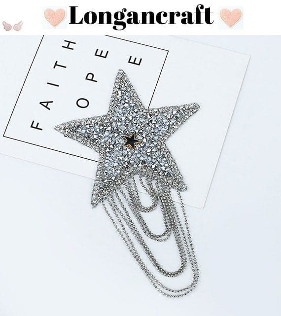 Star Tassel Rhinestone Patch
