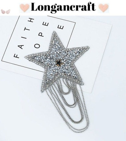 Star Tassel Rhinestone Patch