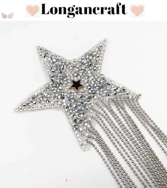 Star Tassel Rhinestone Patch
