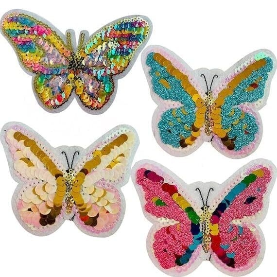 Butterfly Sequin Iron On Patches