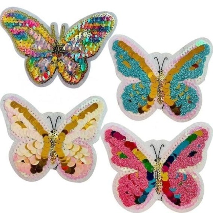 Butterfly Sequin Iron On Patches
