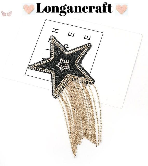 Star Tassel Rhinestone Patch.