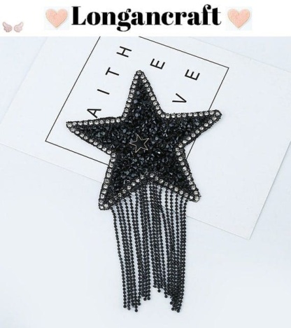 Star Tassel Rhinestone Patch