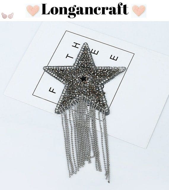 Star Tassel Rhinestone Patch