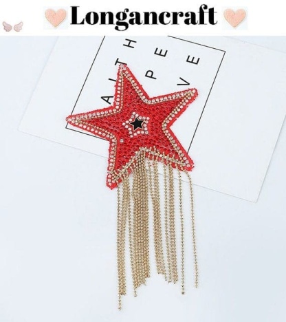 Star Tassel Rhinestone Patch