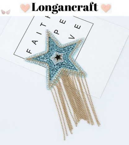 Star Tassel Rhinestone Patch