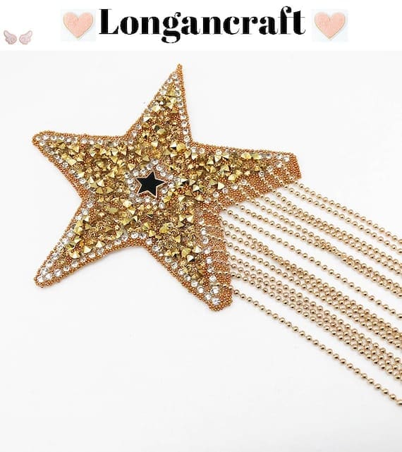 Star Tassel Rhinestone Patch