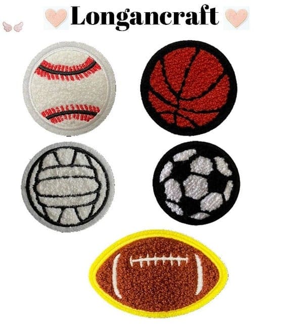 A set of Sports Balls Iron On Patches