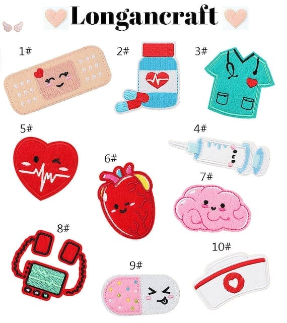 Medical treatment Embroidery Patches