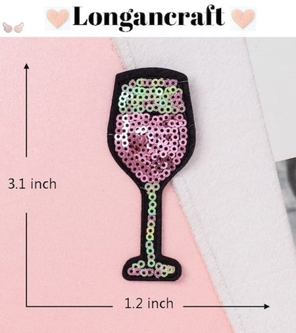 Shiny Summer Sequins Patch for wine glass