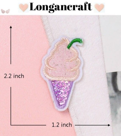 Shiny Summer Sequins Patch for ice cream