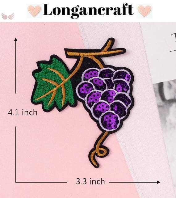 Sequin Fruit Iron On Patches