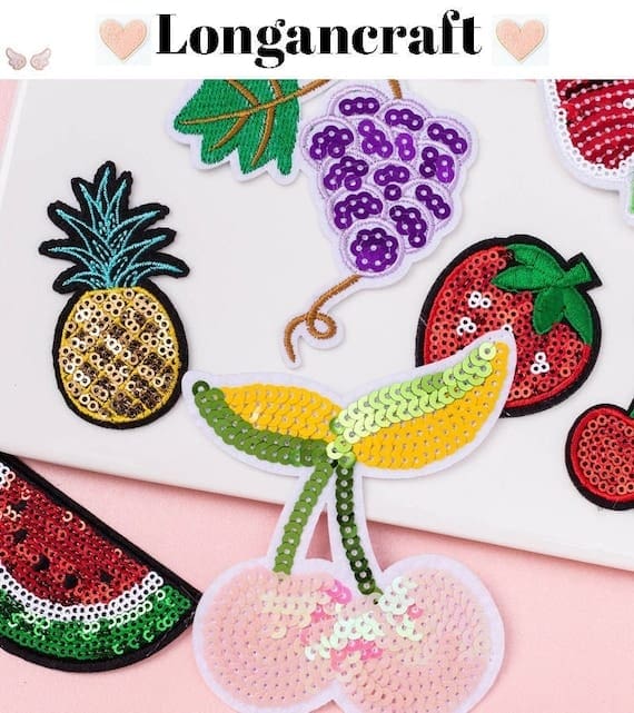 Sequin Fruit Iron On Patches