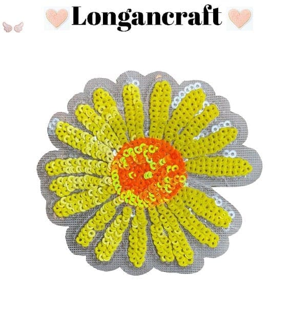 sunflower sequin patches