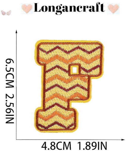 A autumn letter embroidered patch f.