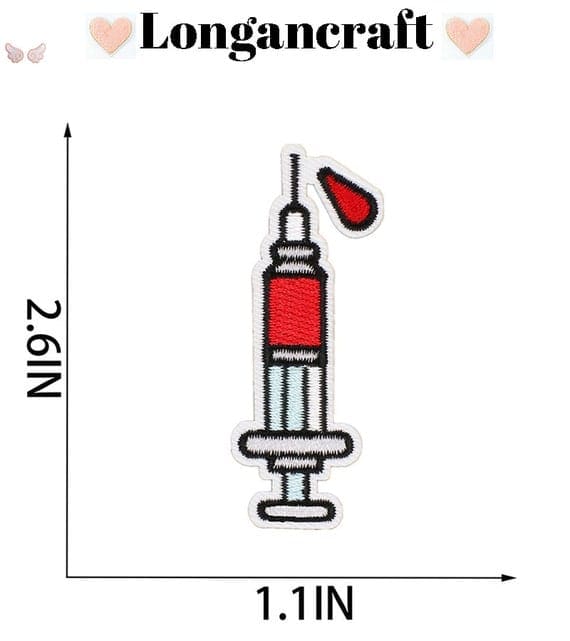 medical treatments embroidery patches.