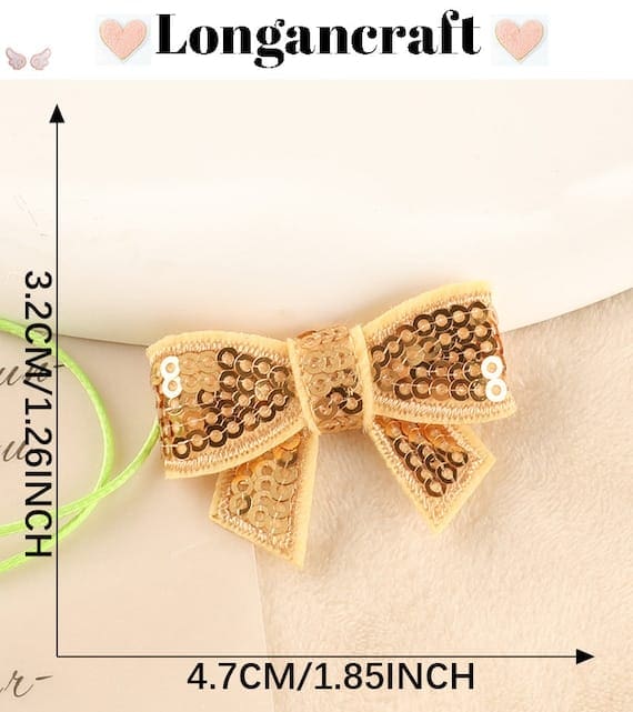 Colorful Bowknot Sequin Patches
